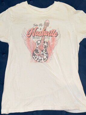 Nashville Music City Kids T-Shirt - White